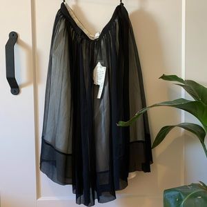 NWT Nougat London black silk skirt